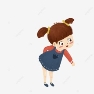 Cartoon Cute Girl Child, Cartoon, Double Ponytail, Girl PNG и PSD-файл пнг  для бесплатной загрузки